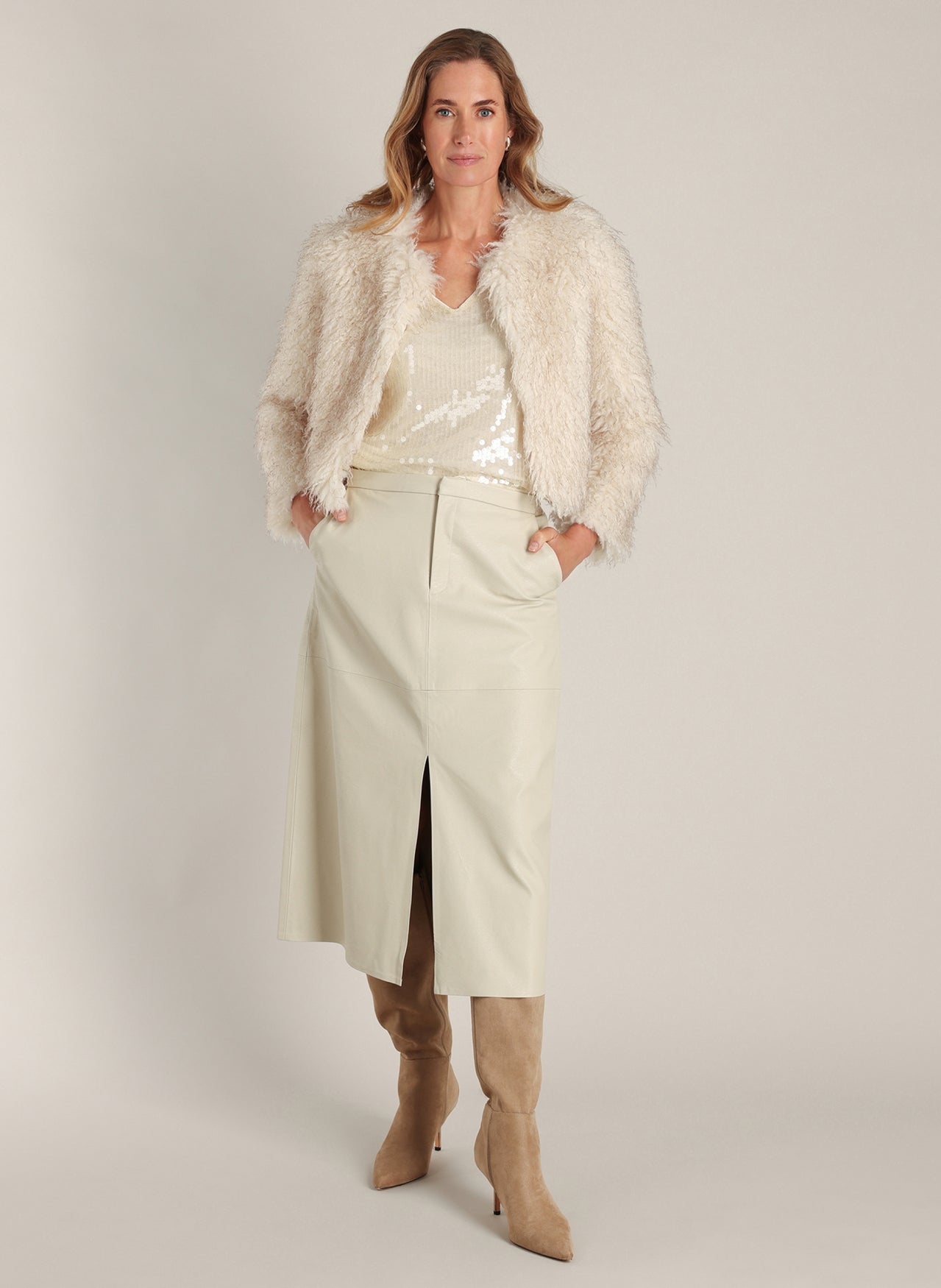 Yest rok winter wit met split model Danica Winter white