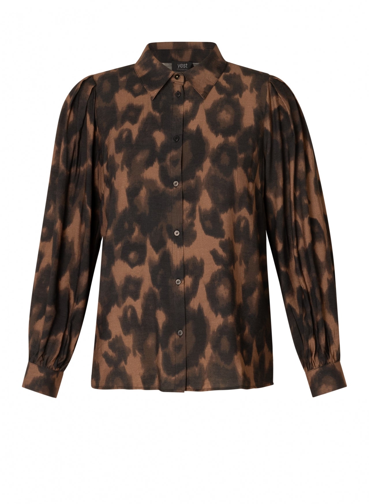 Yest blouse panter print bruin model Colette