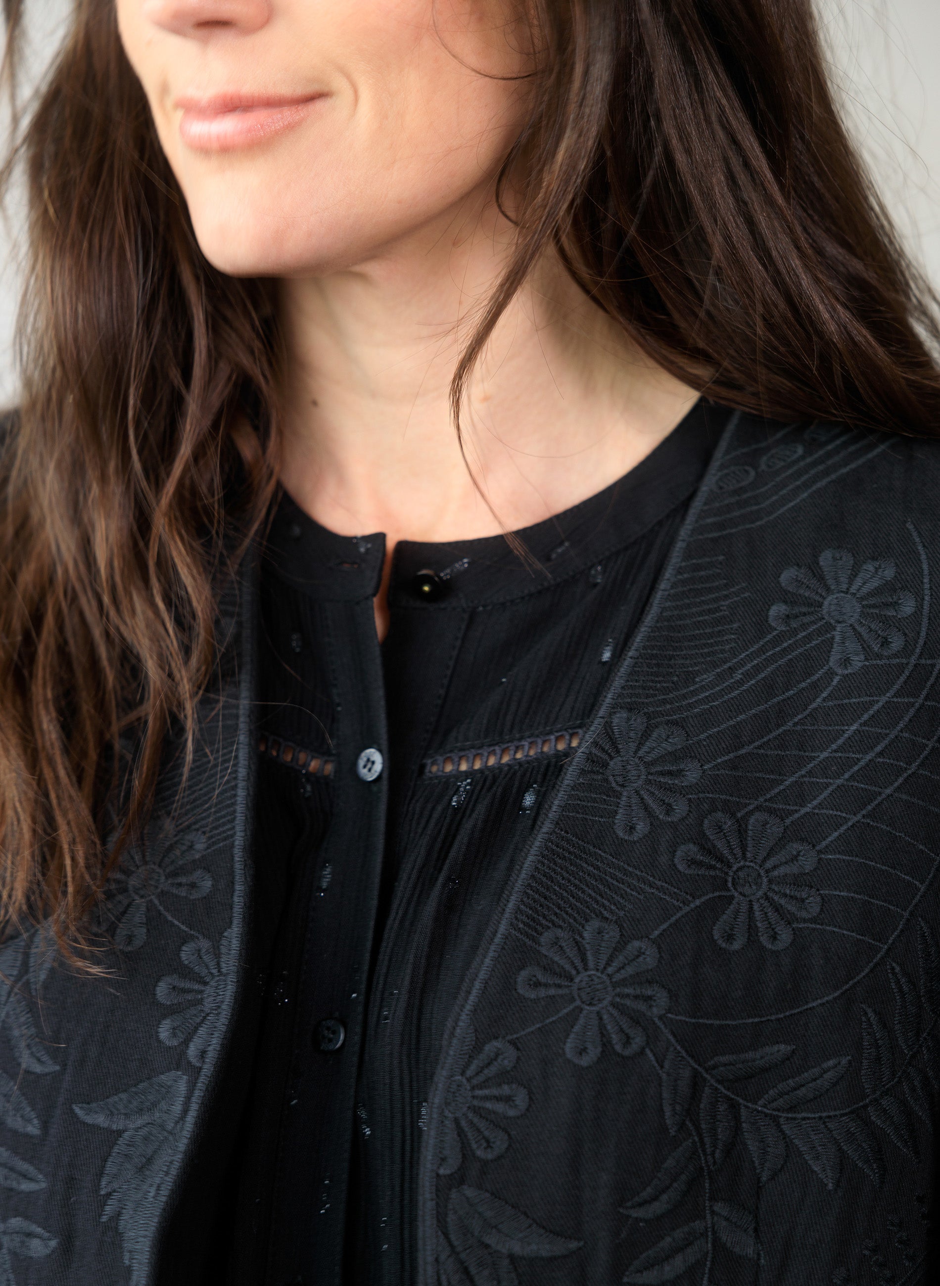 Yest blouse zwart met lurex model Cybil