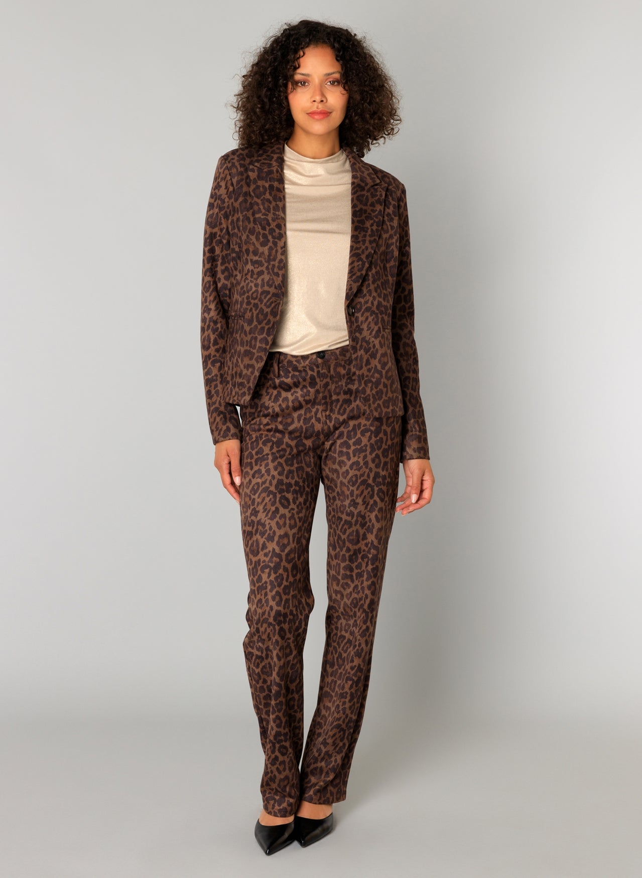 Yest blazer panterpint bruin model Clarissa multi leopard