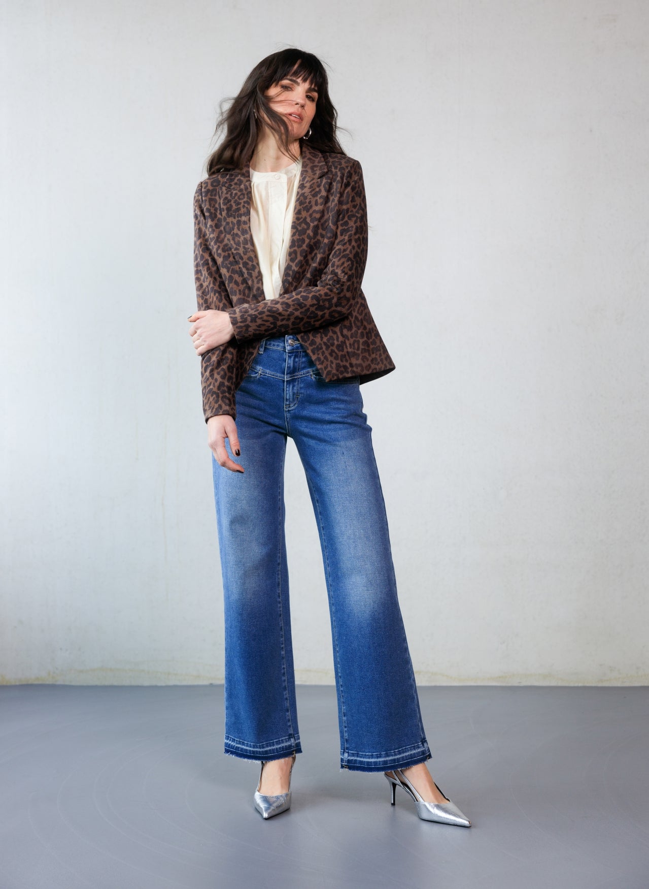 Yest blazer panterpint bruin model Clarissa multi leopard