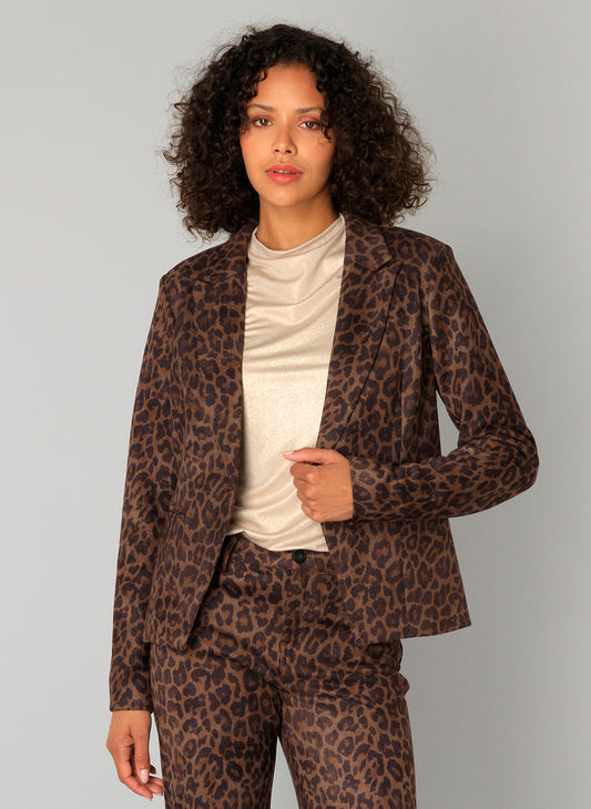 Yest blazer panterpint bruin model Clarissa multi leopard
