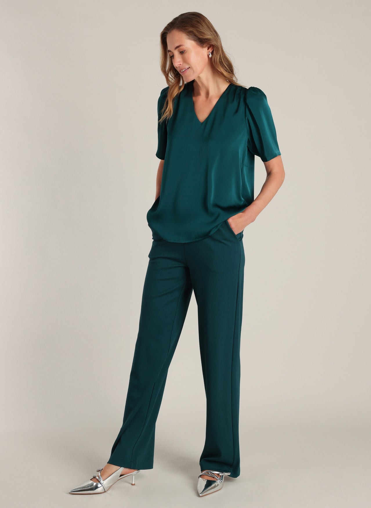 Yest pantalon teal green model Paloma Essential lengte 30