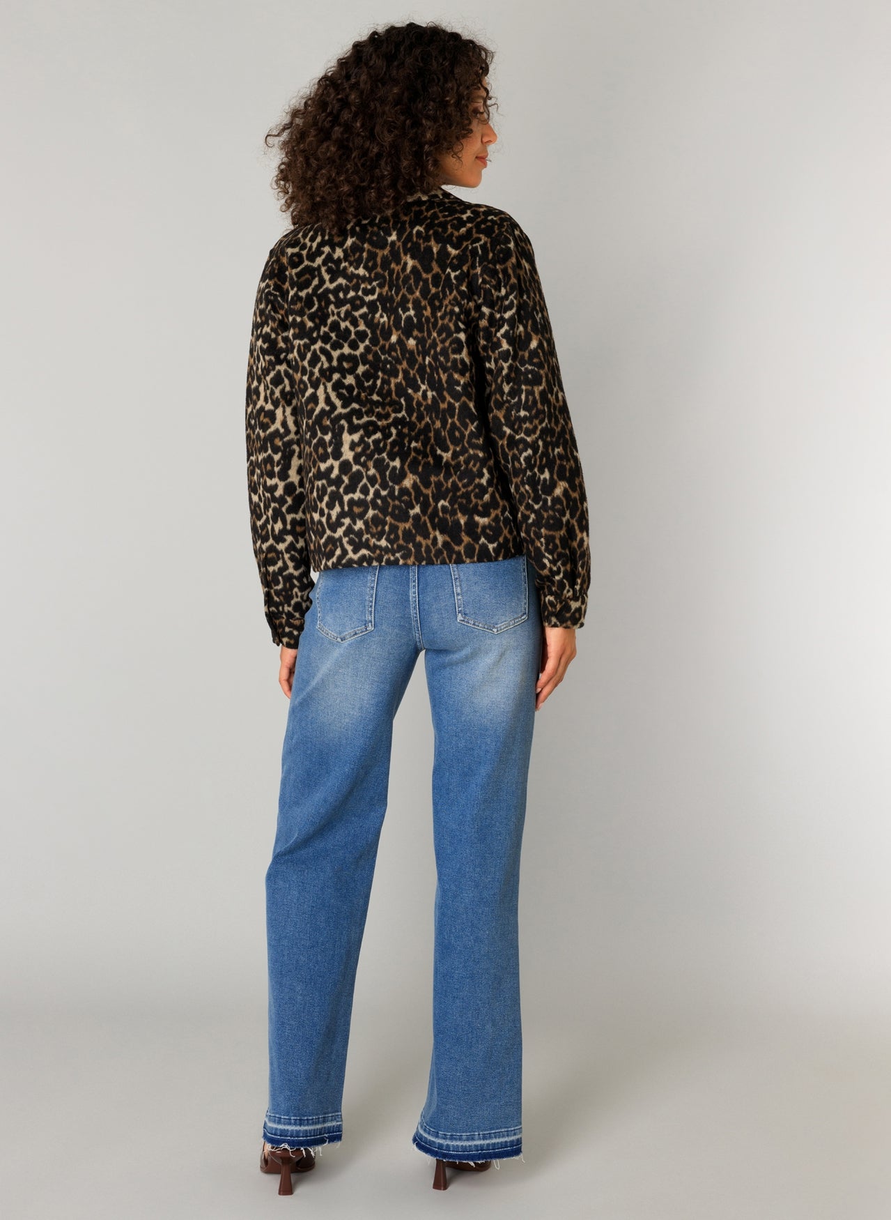 Yest jasje blouse panterprint bruin model Coraline multi leopard