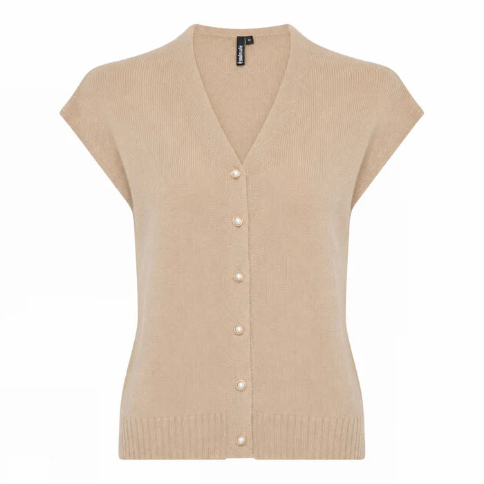 Soulmate spencer zand kleur model Charme sand gilet 10292