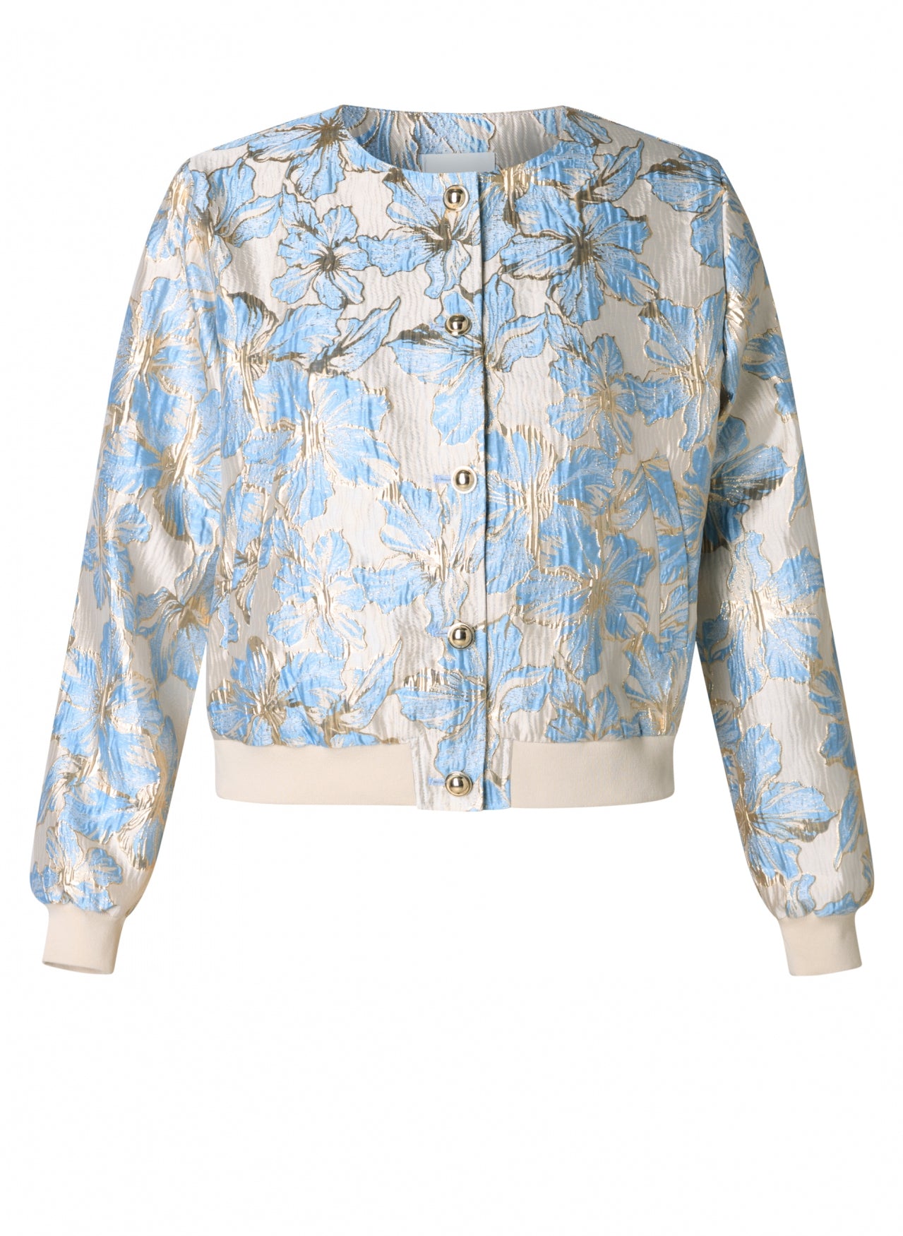 Yest Curve (Yesta) bomber jasje lichtblauw met beige model Joska