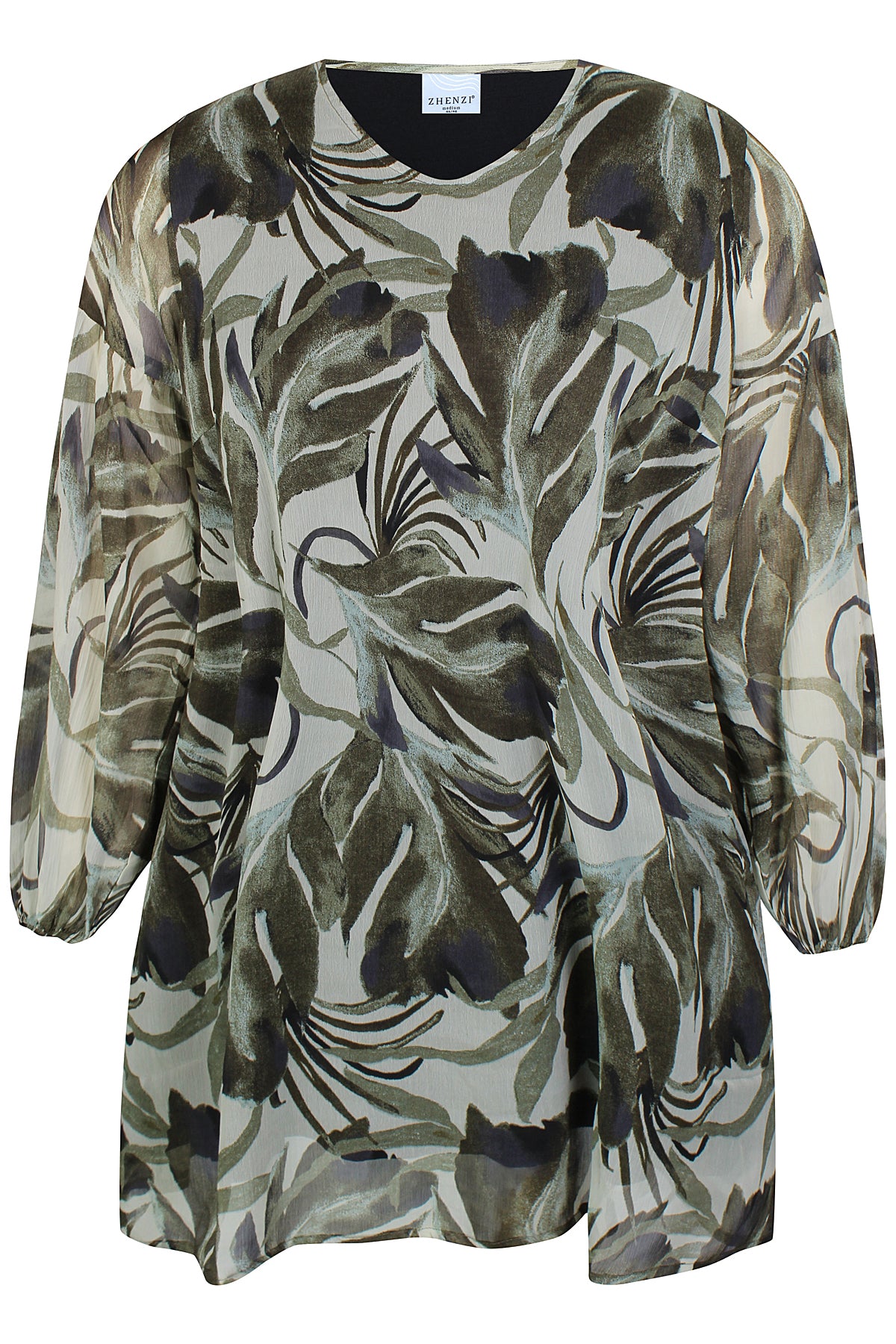 Zhenzi tuniek groene print model Saya 1043 Seya