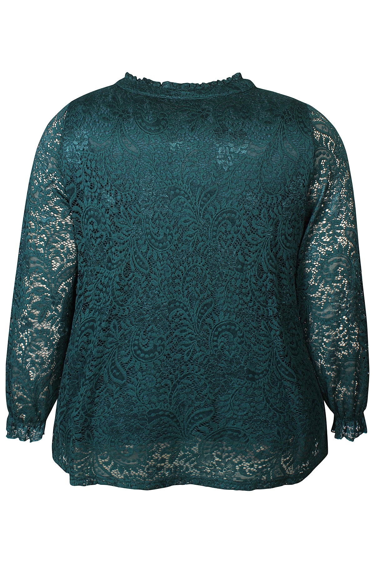 Zhenzi shirt met kant teal petrol kleur model Tist 1110