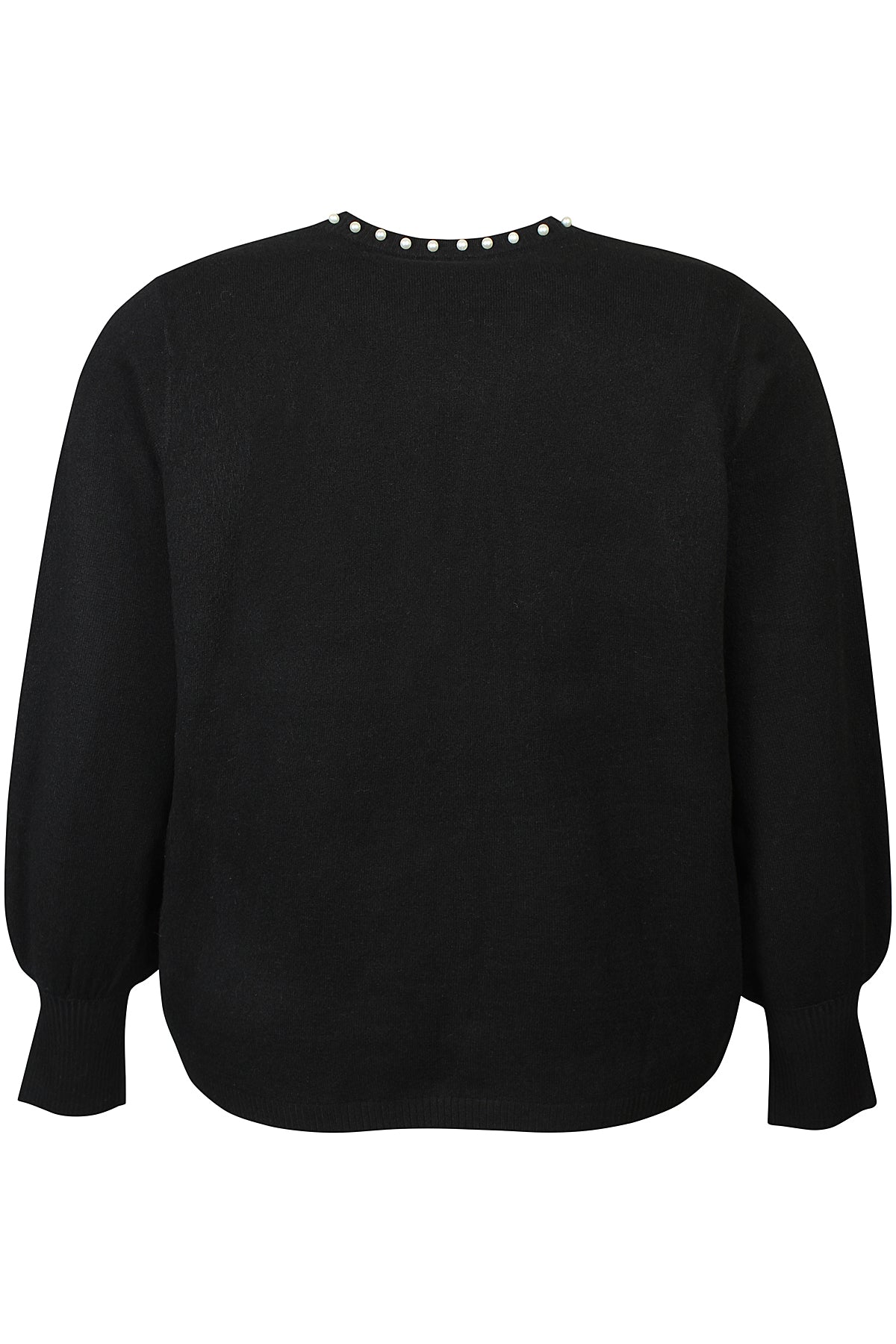 Zhenzi vest zwart met parels model Elga 201240 cardigan