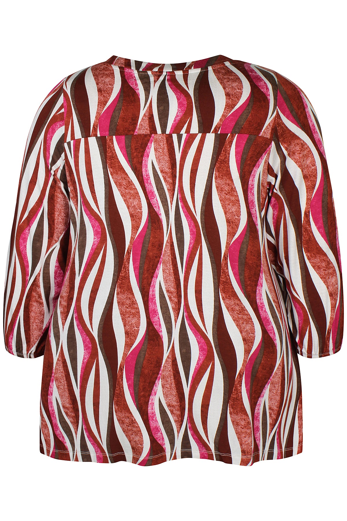 Zhenzi blouse roze bordeaux roest kleur print model Sylva 1511