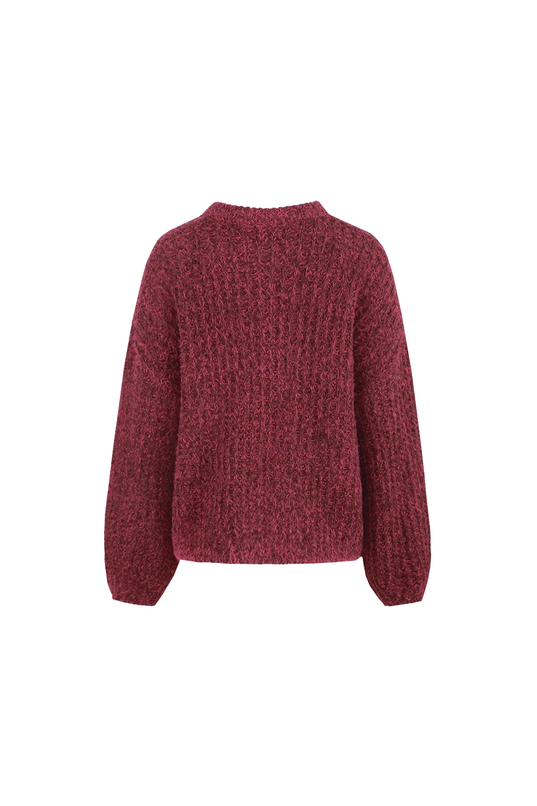 Fluresk vest roze met bruin model Kalista knit cardigan mocha brown raspberry