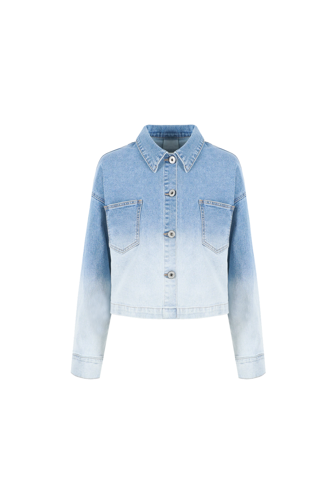 Fluresk jeans jasje blouse cropped fit marenna jacket dip dye