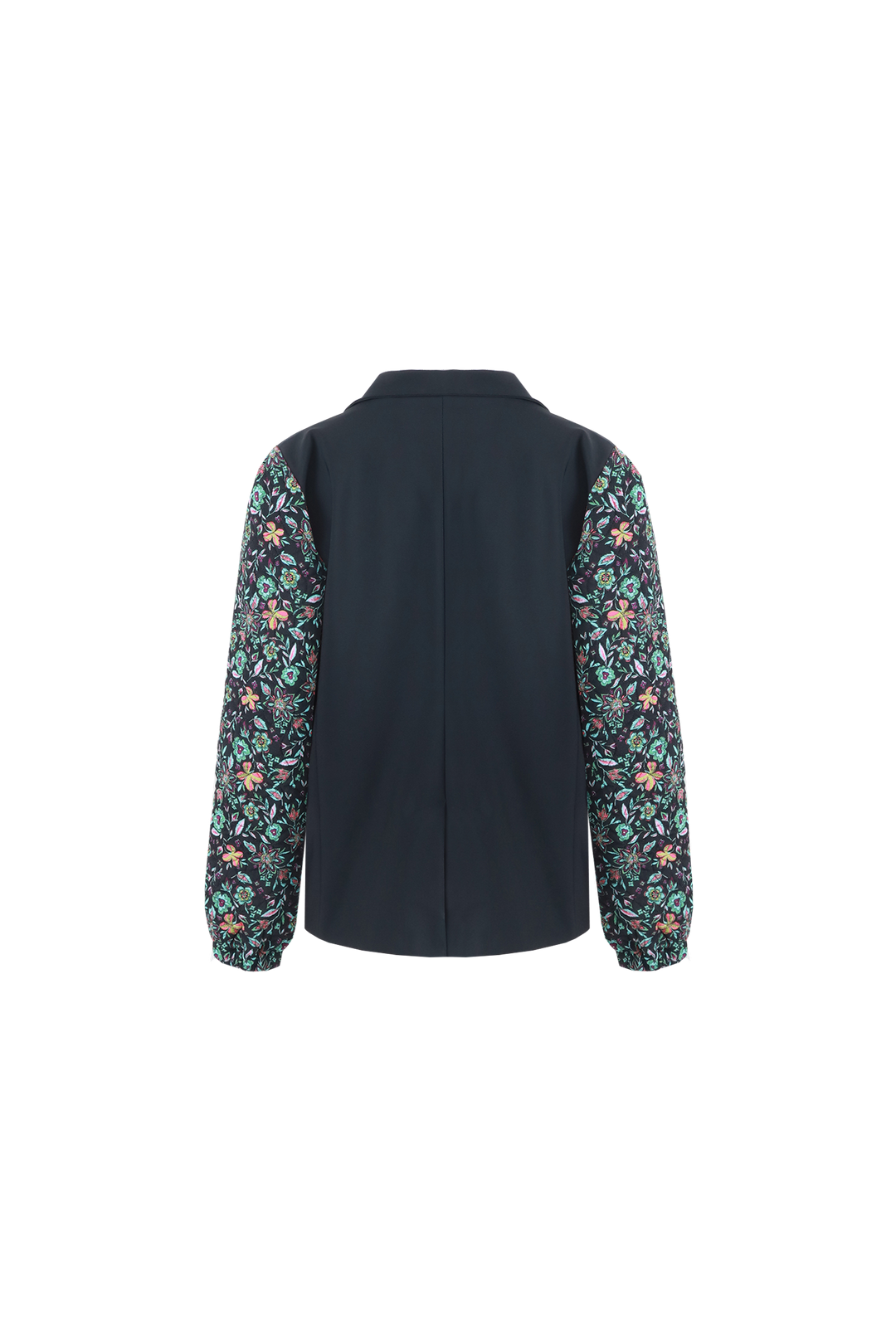 Fluresk blazer zwart met print mouw model Myrha