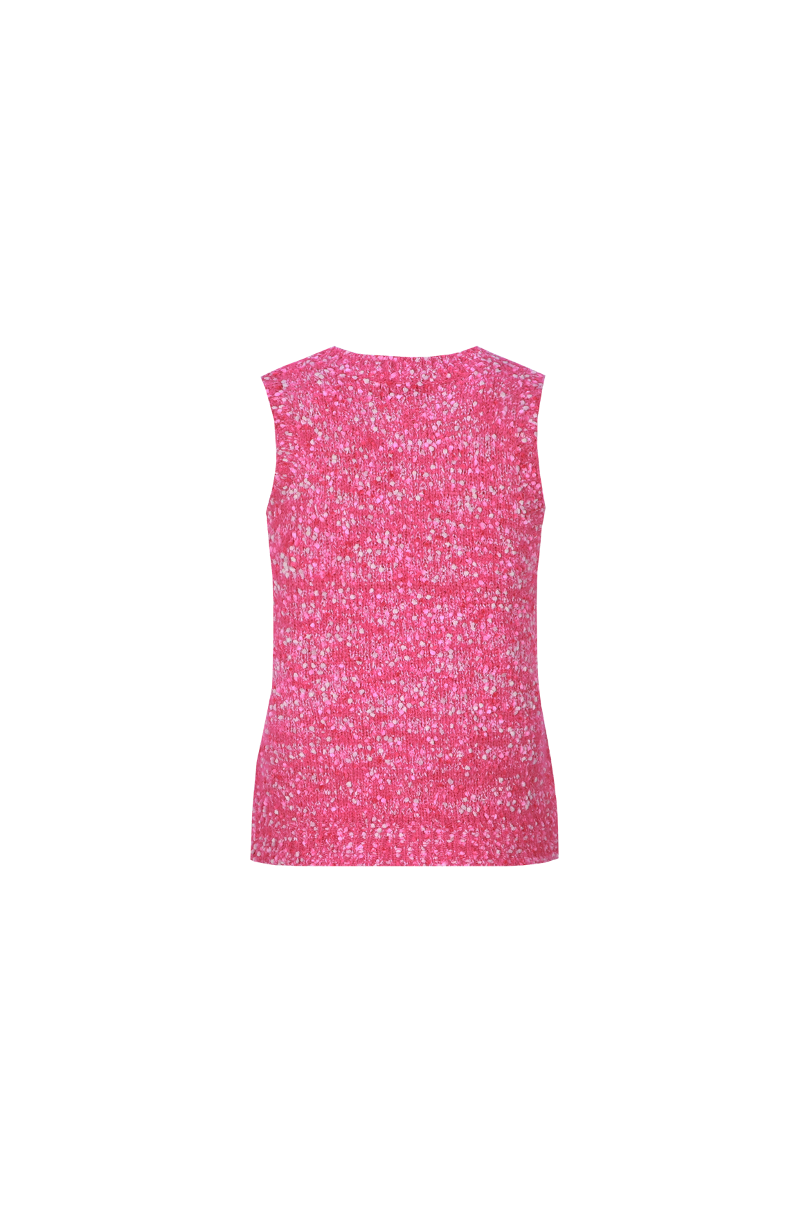 Fluresk top roze boucle model Fynne knit top berry fuchsia