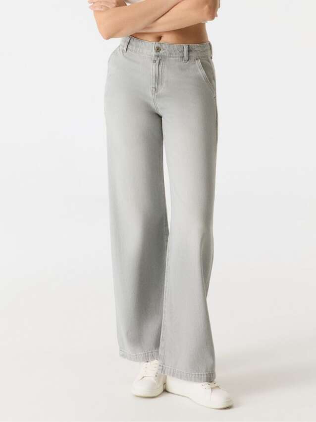 Coj jeans wide fit Maxine light grey lengte 30
