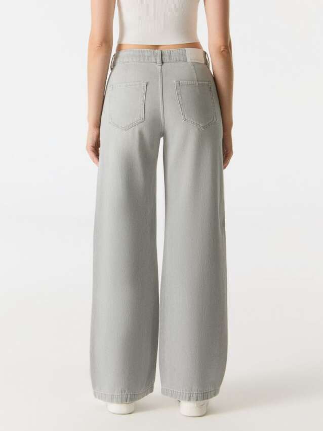 Coj jeans wide fit Maxine light grey lengte 30