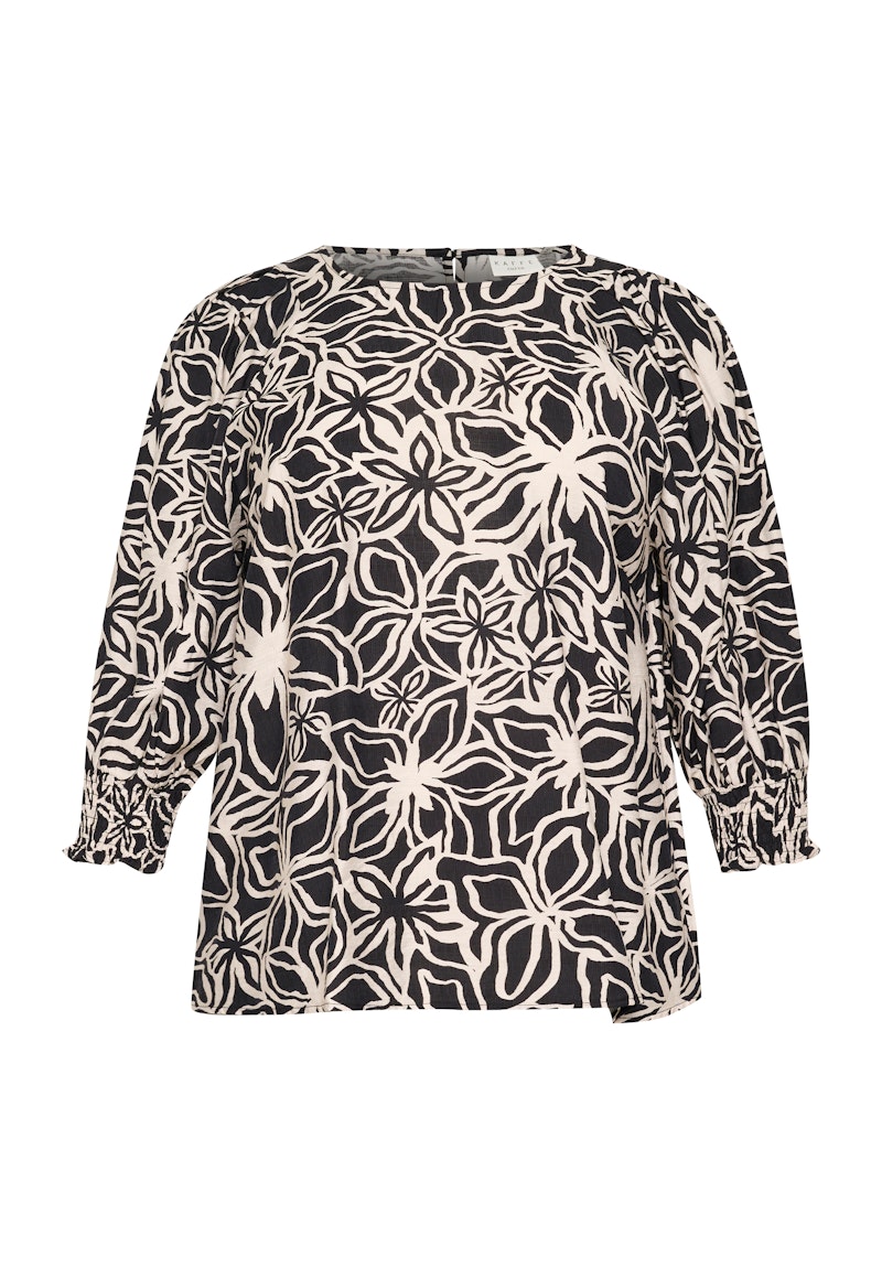 Kaffe Curve blouse zwart wit KChaliah