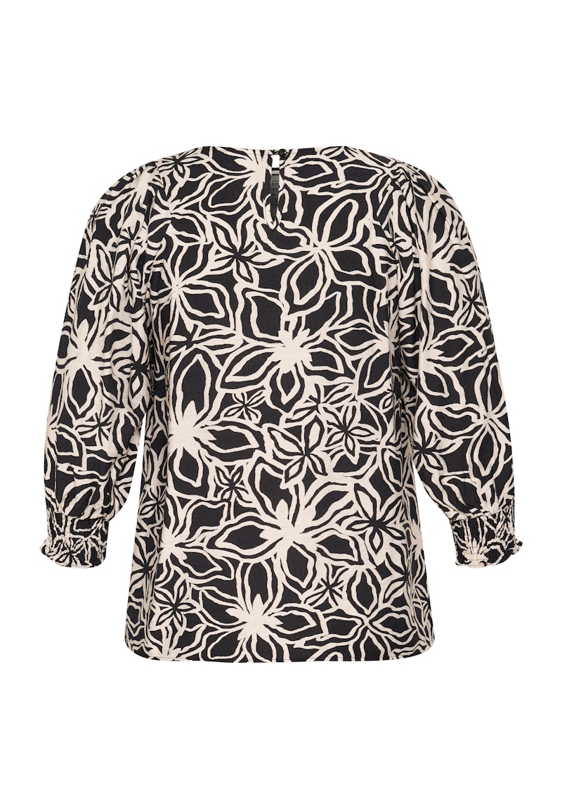 Kaffe Curve blouse zwart wit KChaliah