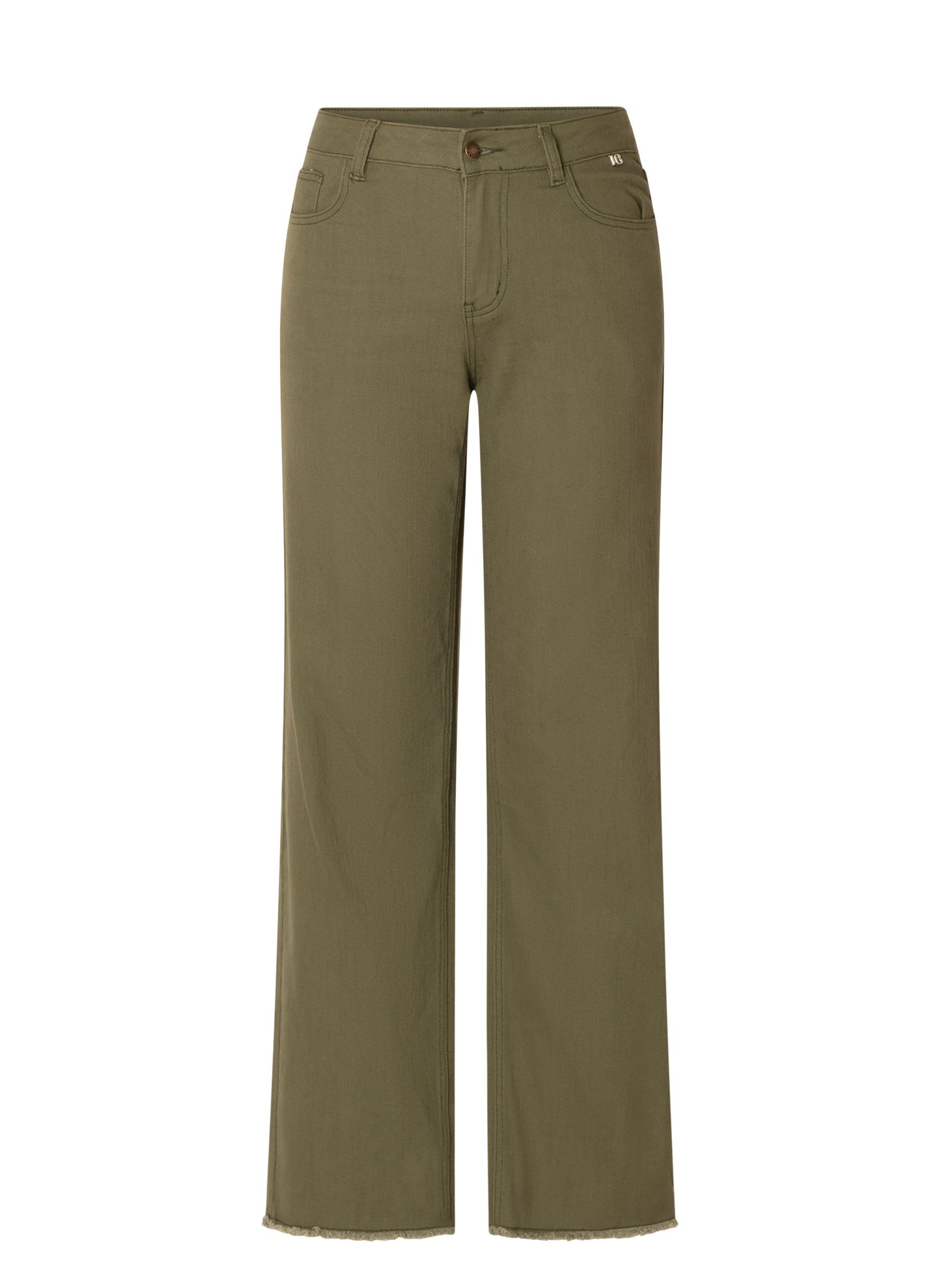Ivy Beau jeans groen recht straight model Sis olive