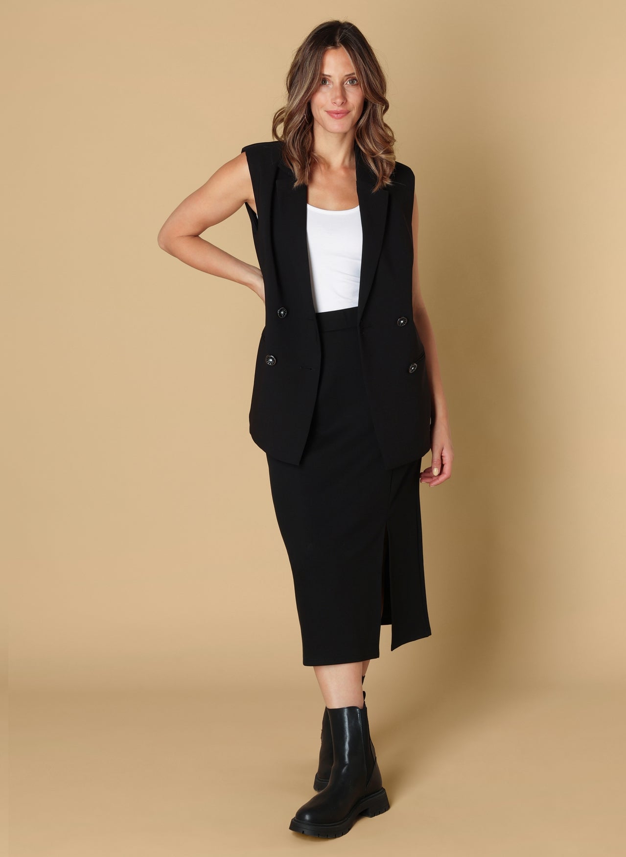 Ivy Beau gilet zwart Sien black