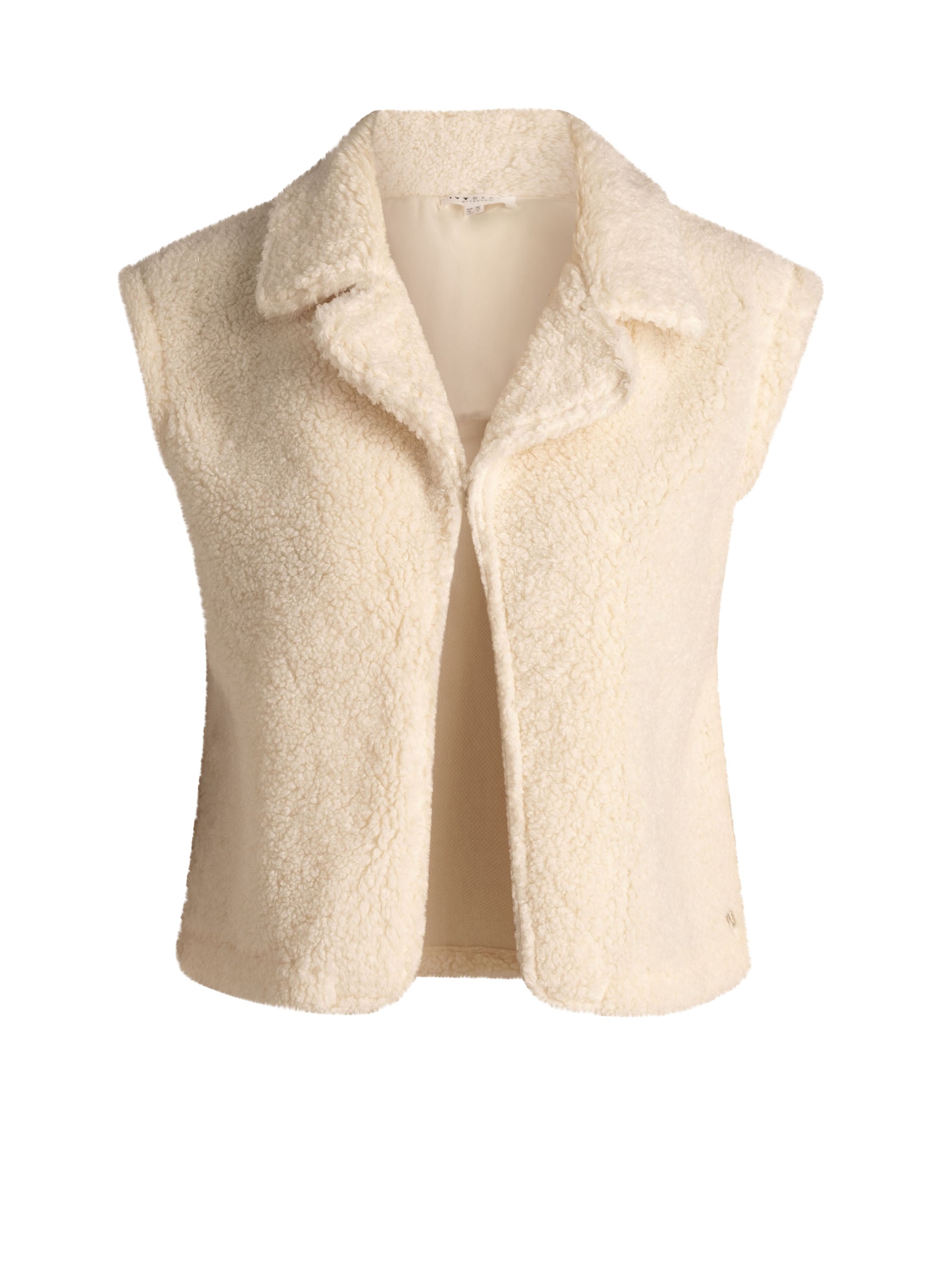 Ivy Beau bodywarmer teddy gilet offwhite model Saara