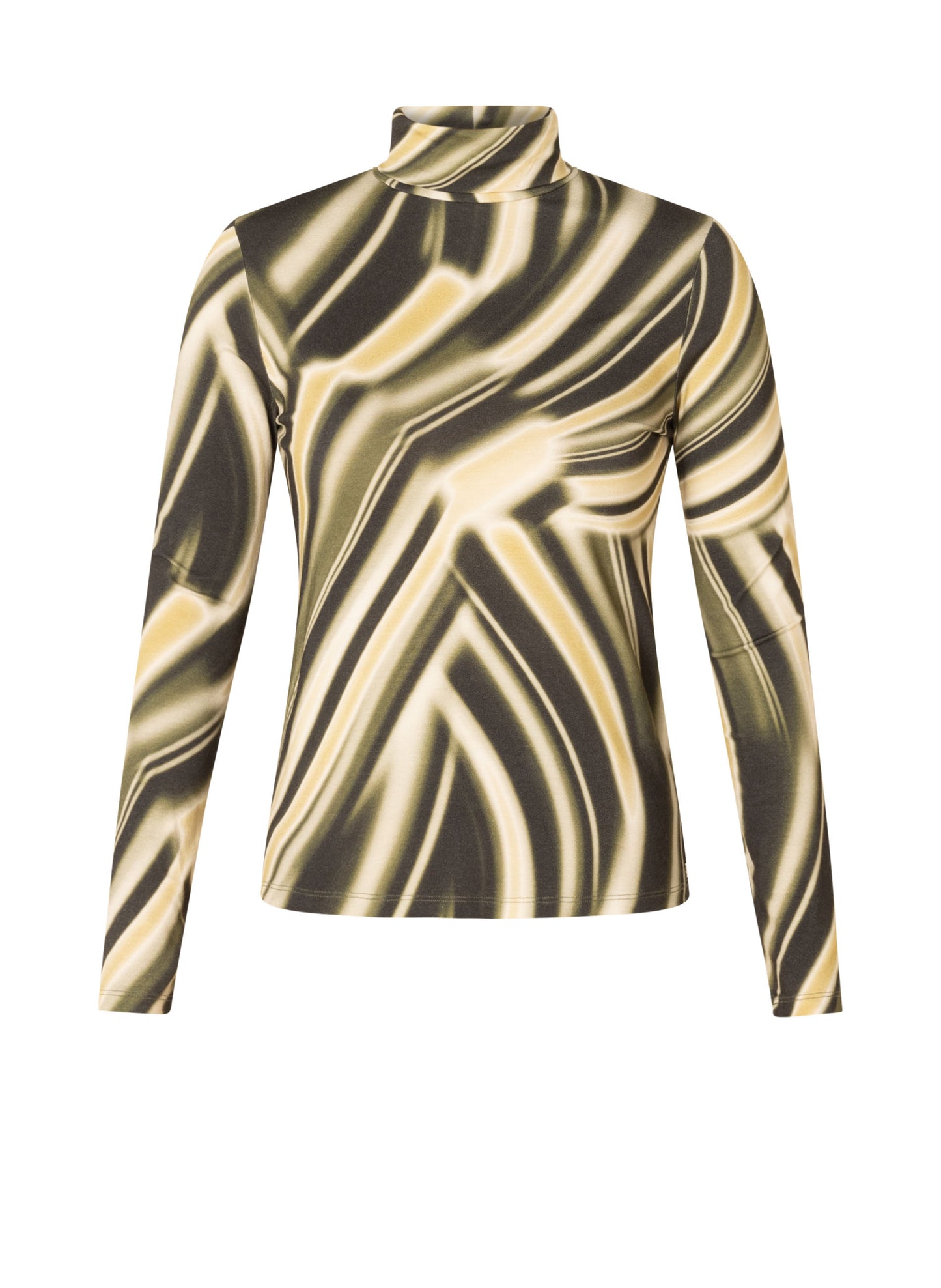 Ivy Beau colletje shirt groene print model Sisley olive print