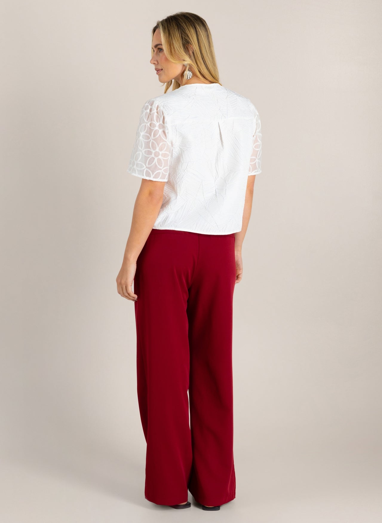 Ivy Beau blouse wit met structuur model Giullia white