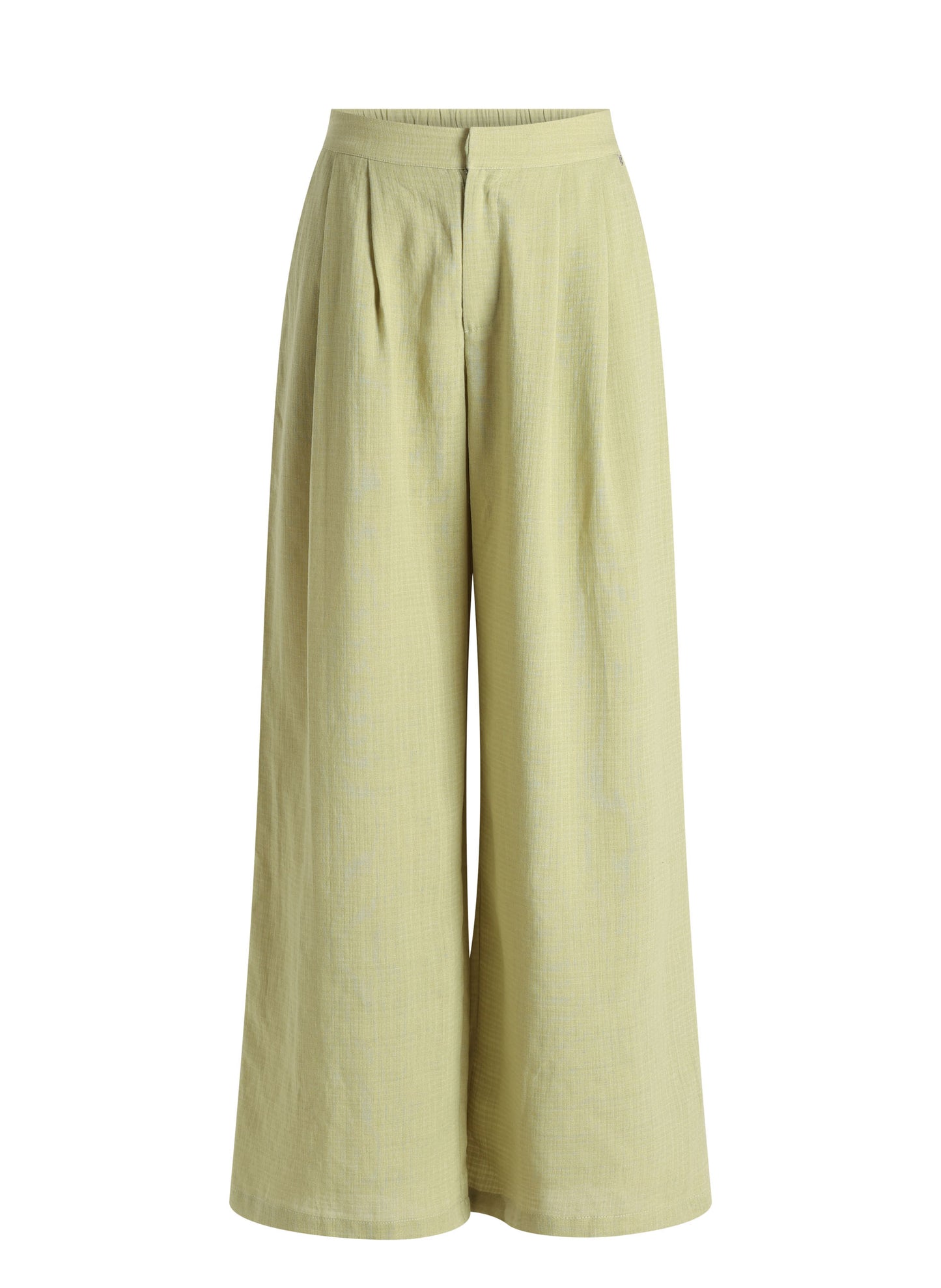 Ivy Beau broek groen met bandplooi model Ceyda pistachio
