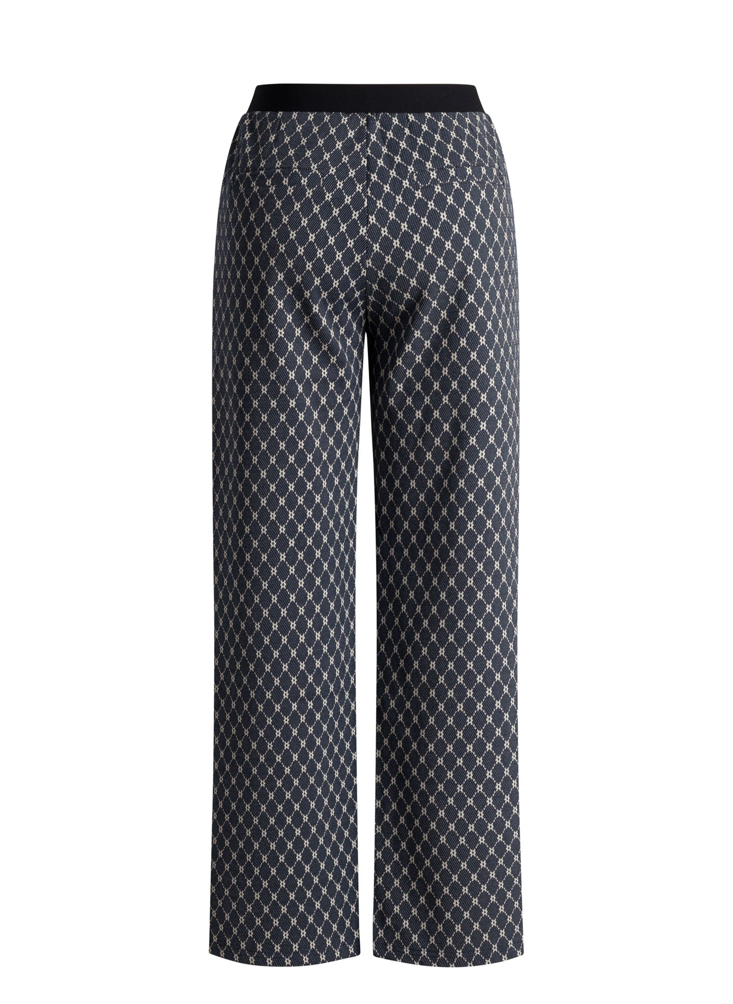 Ivy Beau broek donker blauw met off white print model Hege dark blue 4201174