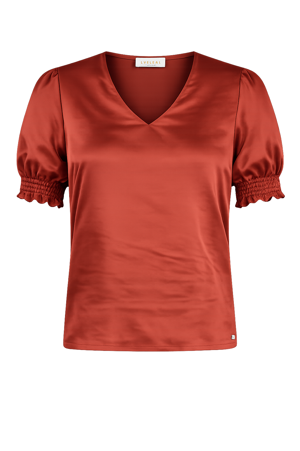 Ivy Beau blouse satijn look roest rood model Doreen barn red