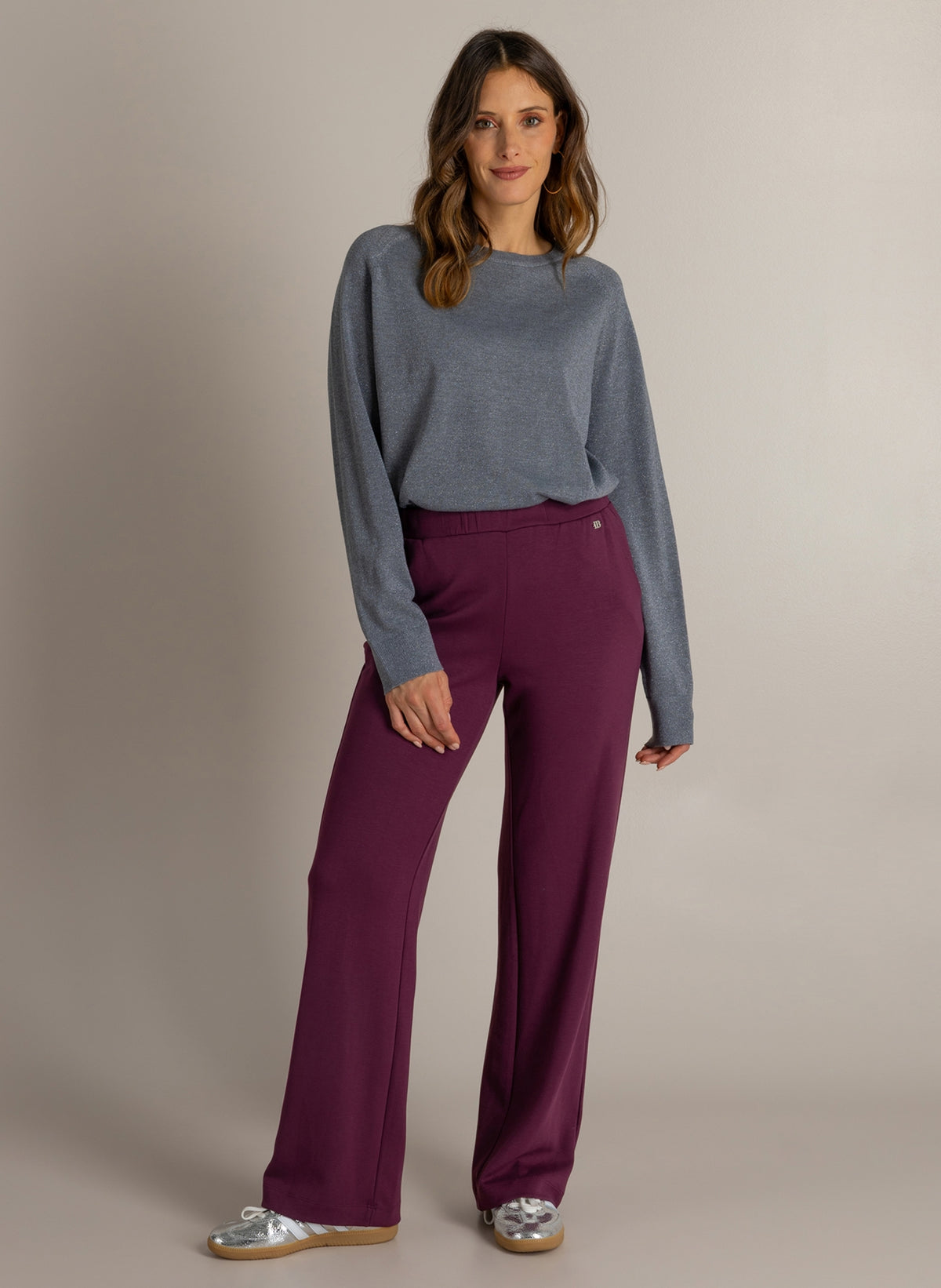 Ivy Beau broek bordeaux rood model Marianne dark wine red