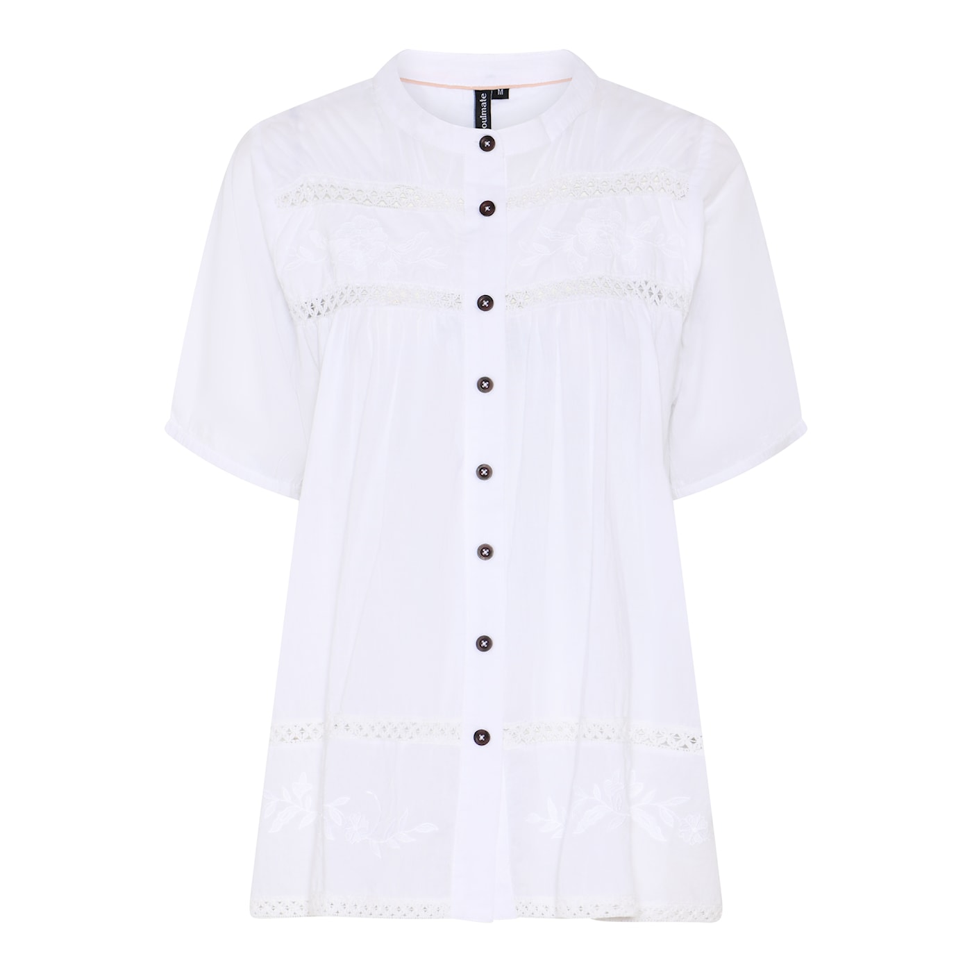 Soulmate blouse wit korte mouw model Misilla white 4530
