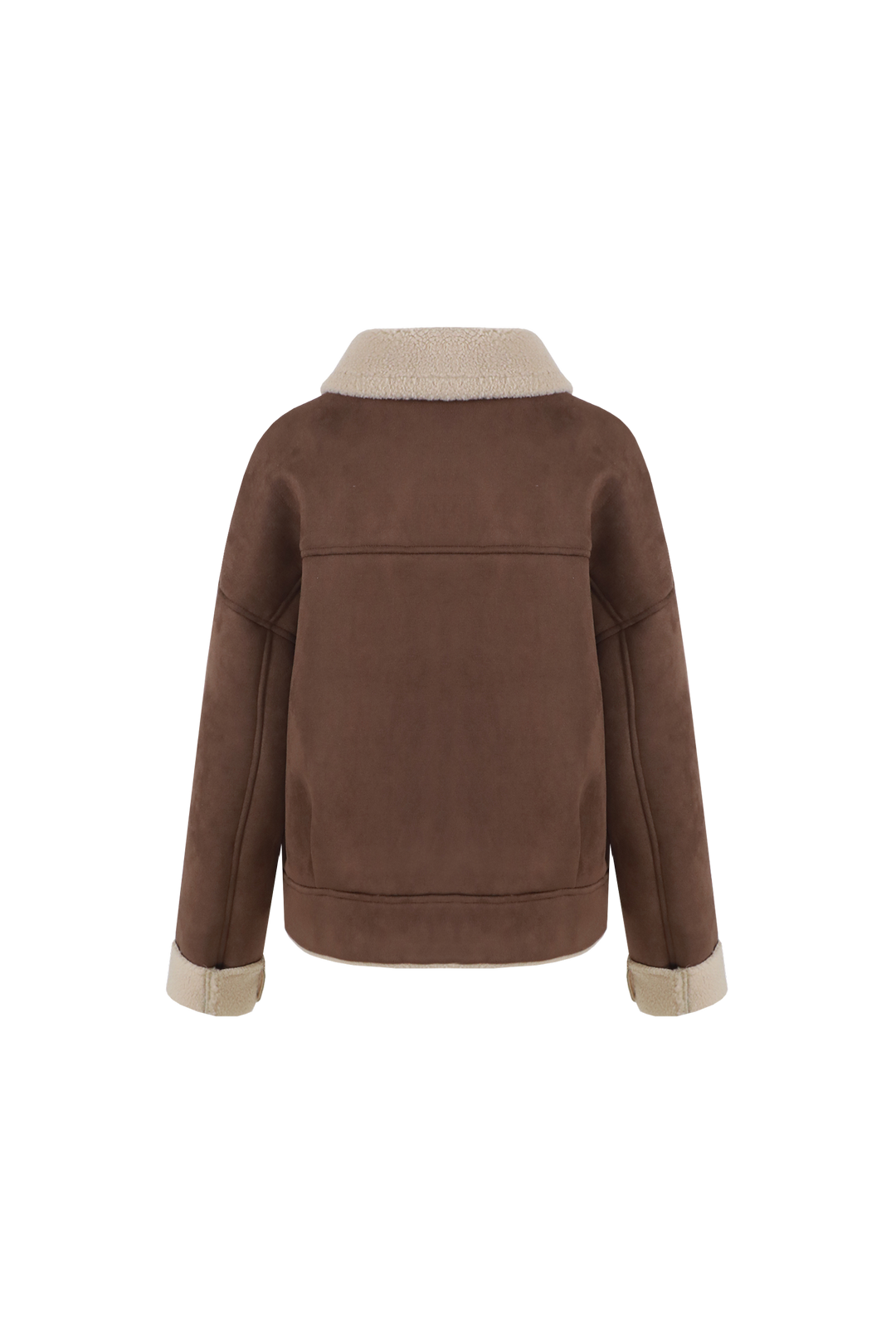 Fluresk winter jas bruin met zand model Taressa jacket brown mocha sand