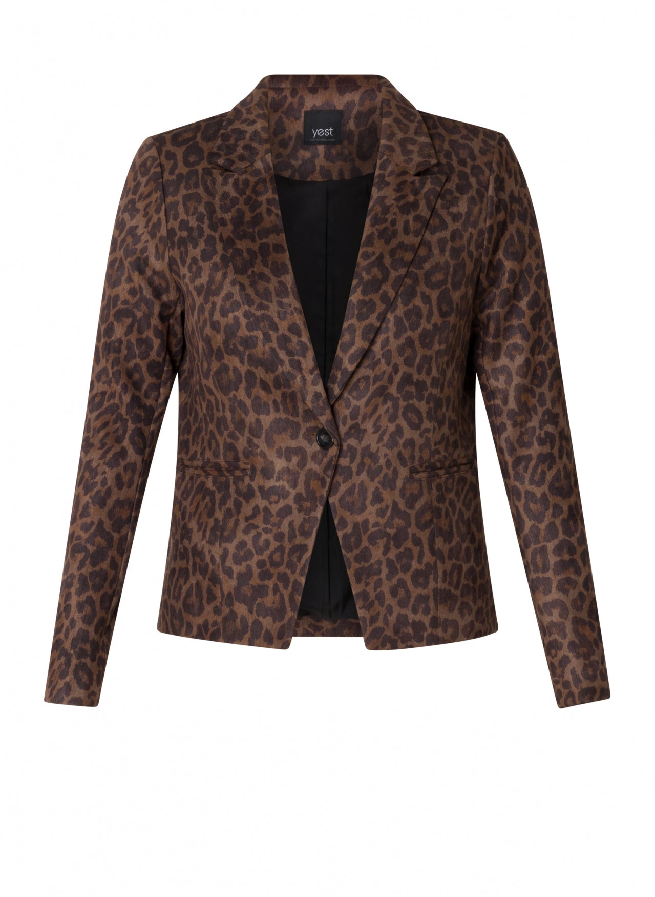 Yest Curve (yesta) blazer panter print bruin model Genevieve leopard print