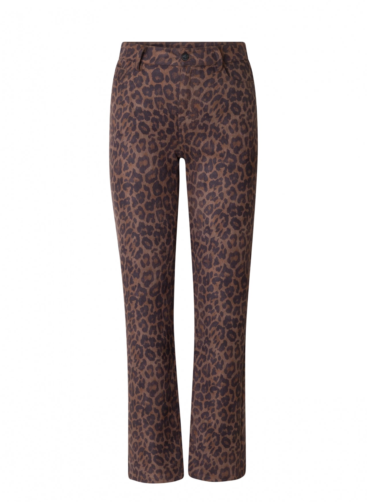 Yest Curve (Yesta) panter broek bruin model Gabrielle leopard print