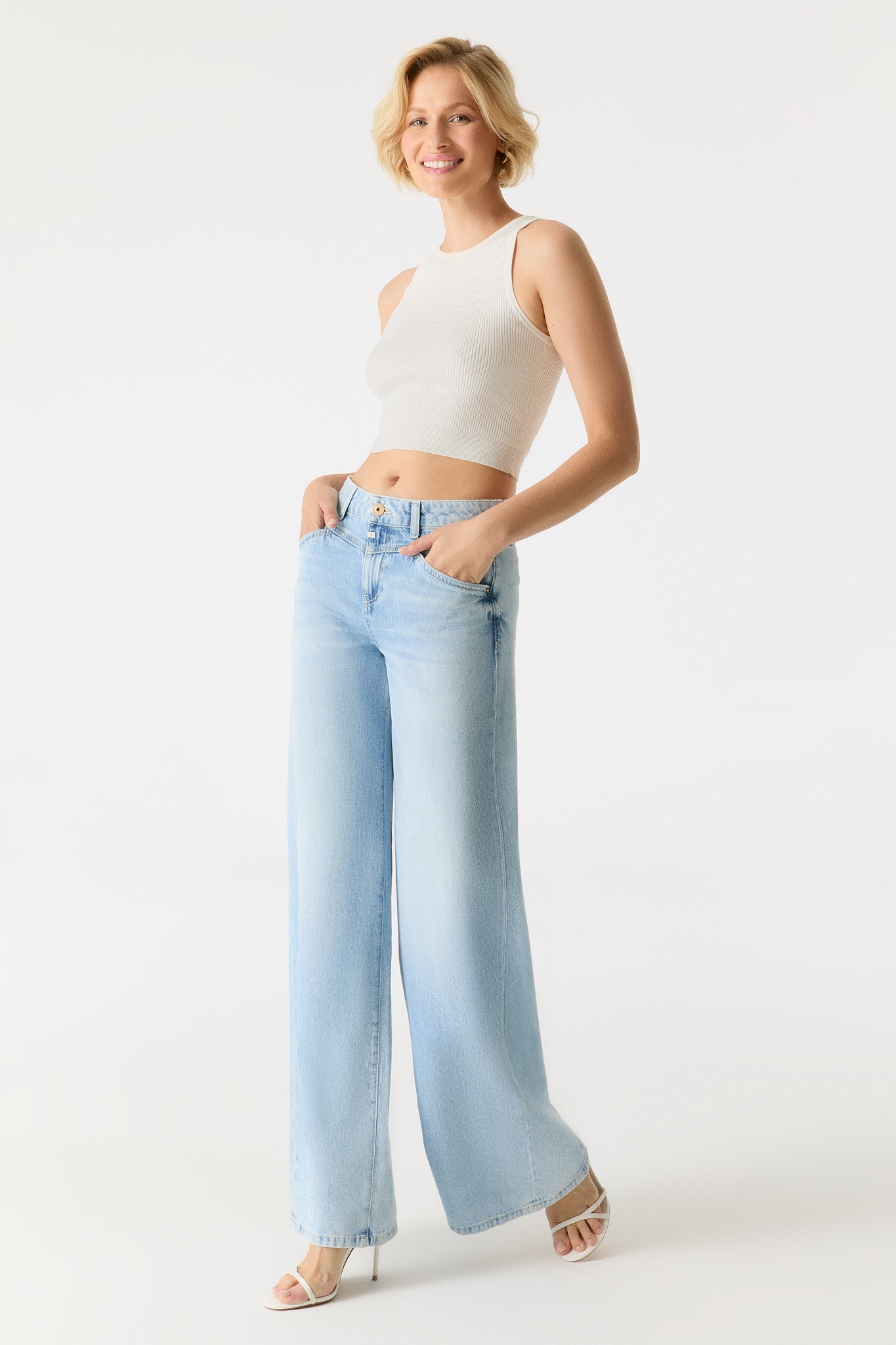 Coj Jeans wide fit Hazel light blue lengte 30