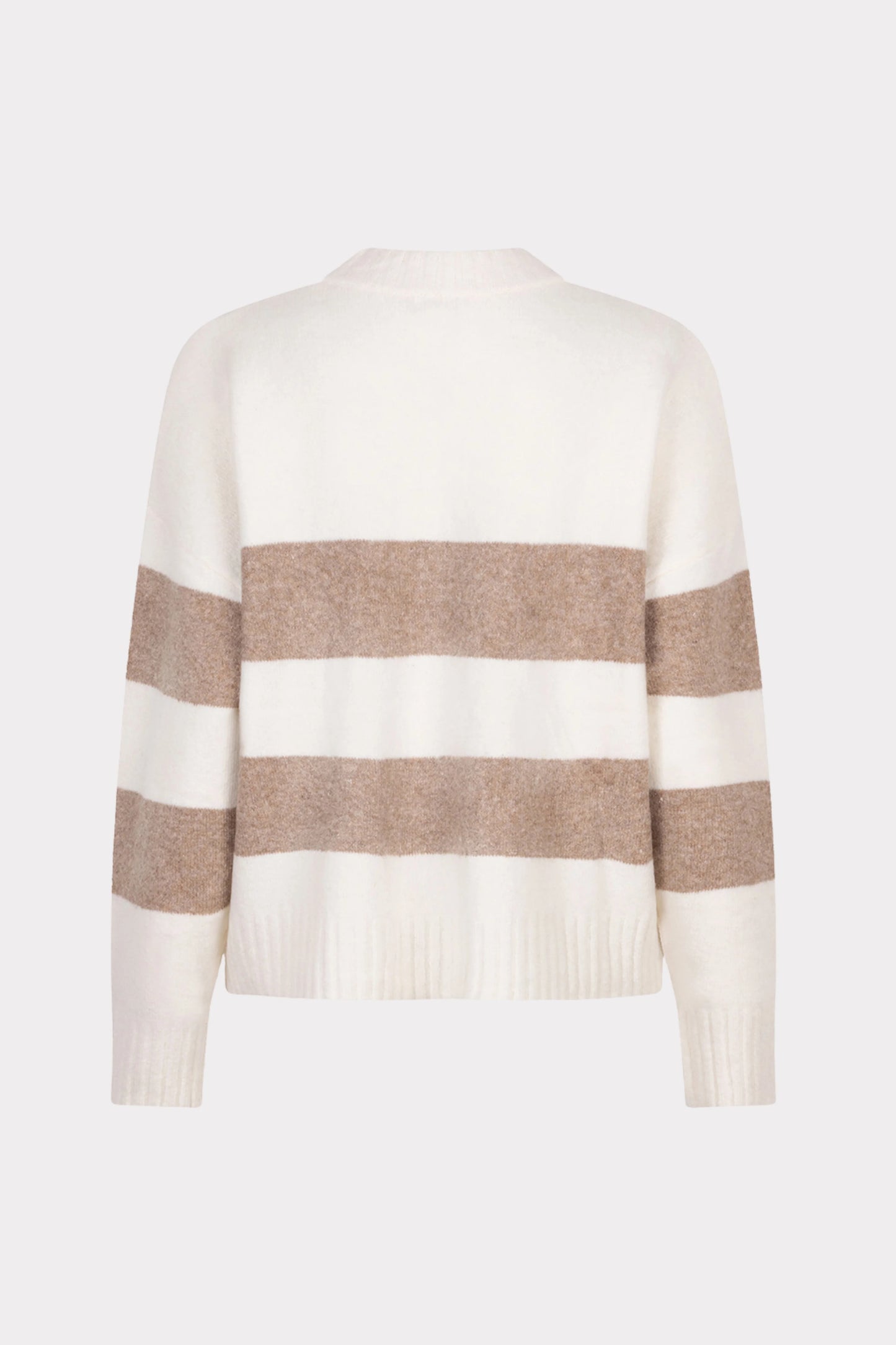 Esqualo trui gestreept zand offwhite model sweater striped melange F25.27524