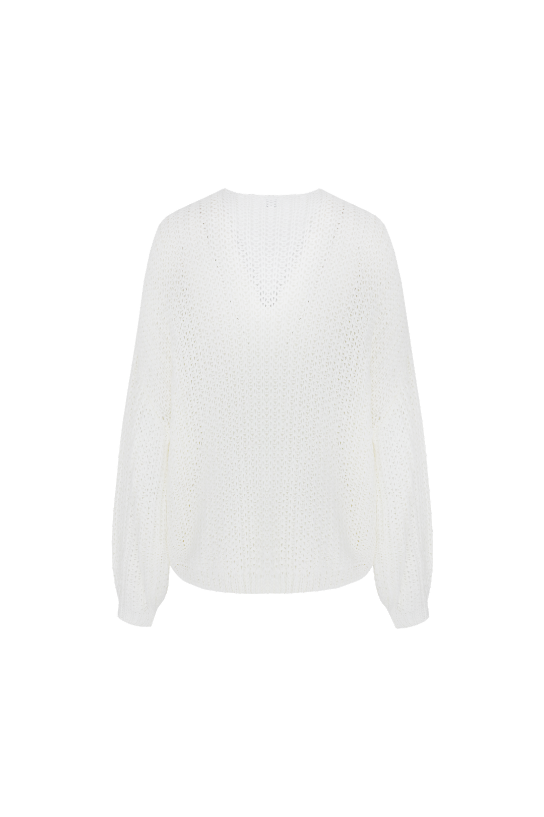 Fluresk vest offwhite model Seren knitting cardigan met sterren knoopjes