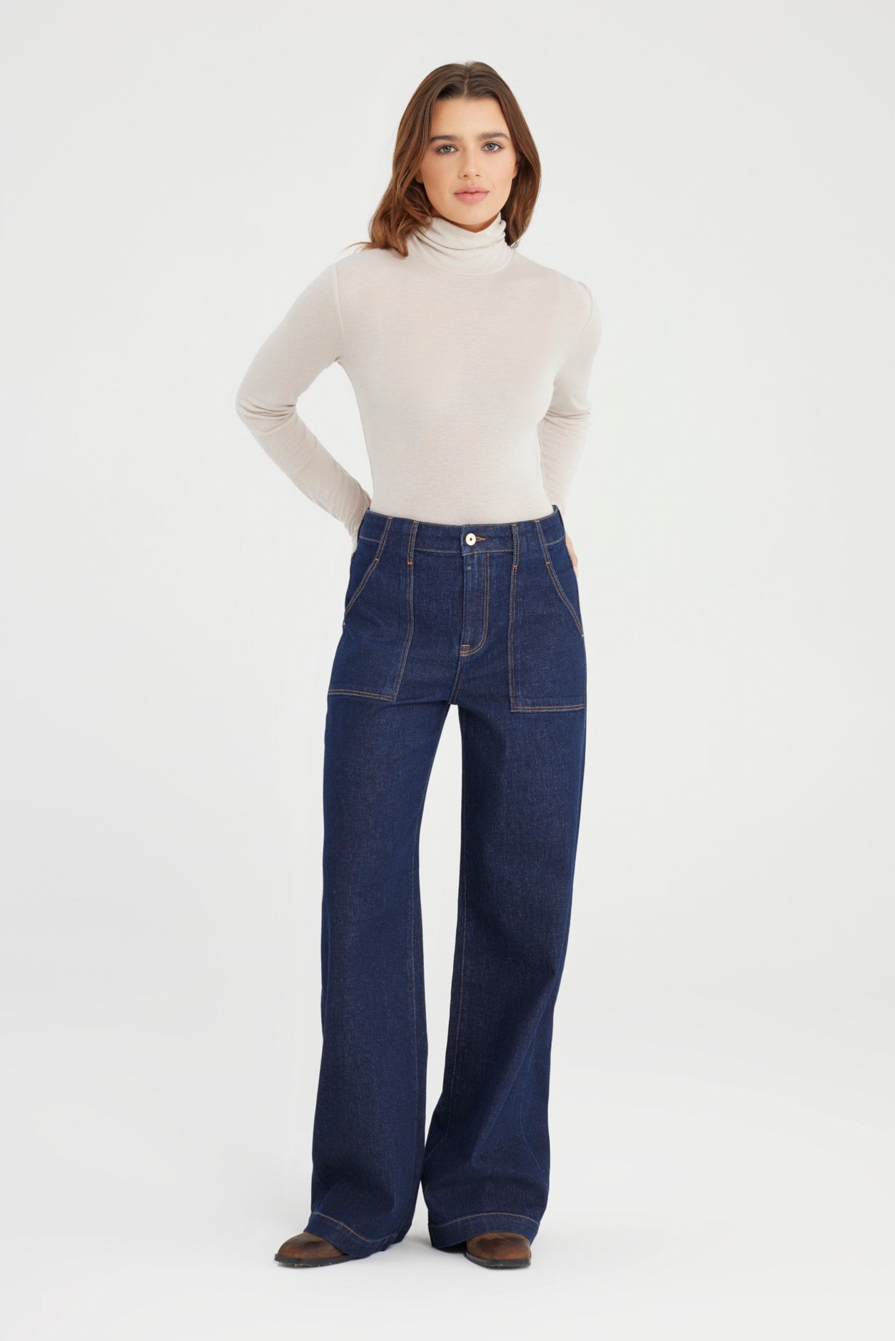 COJ jeans raw blue Lulu wide fit lengte 30