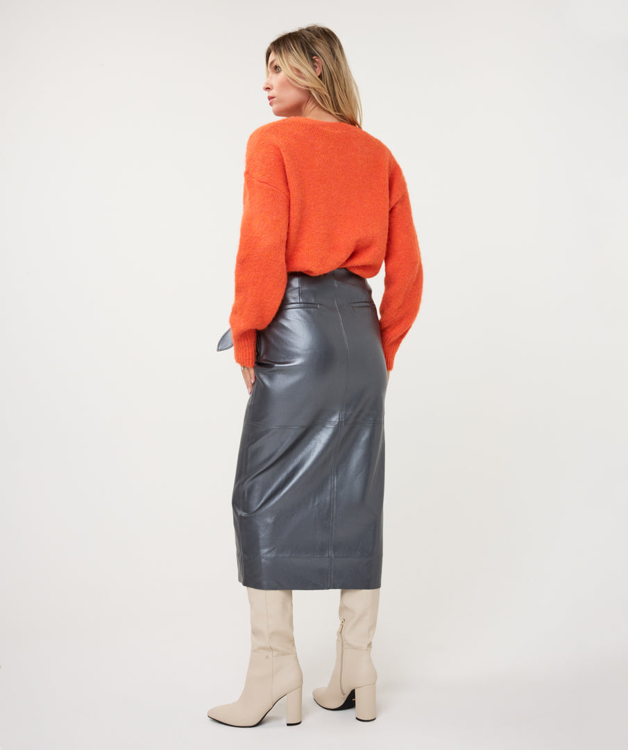 Esqualo trui oranje fire knit