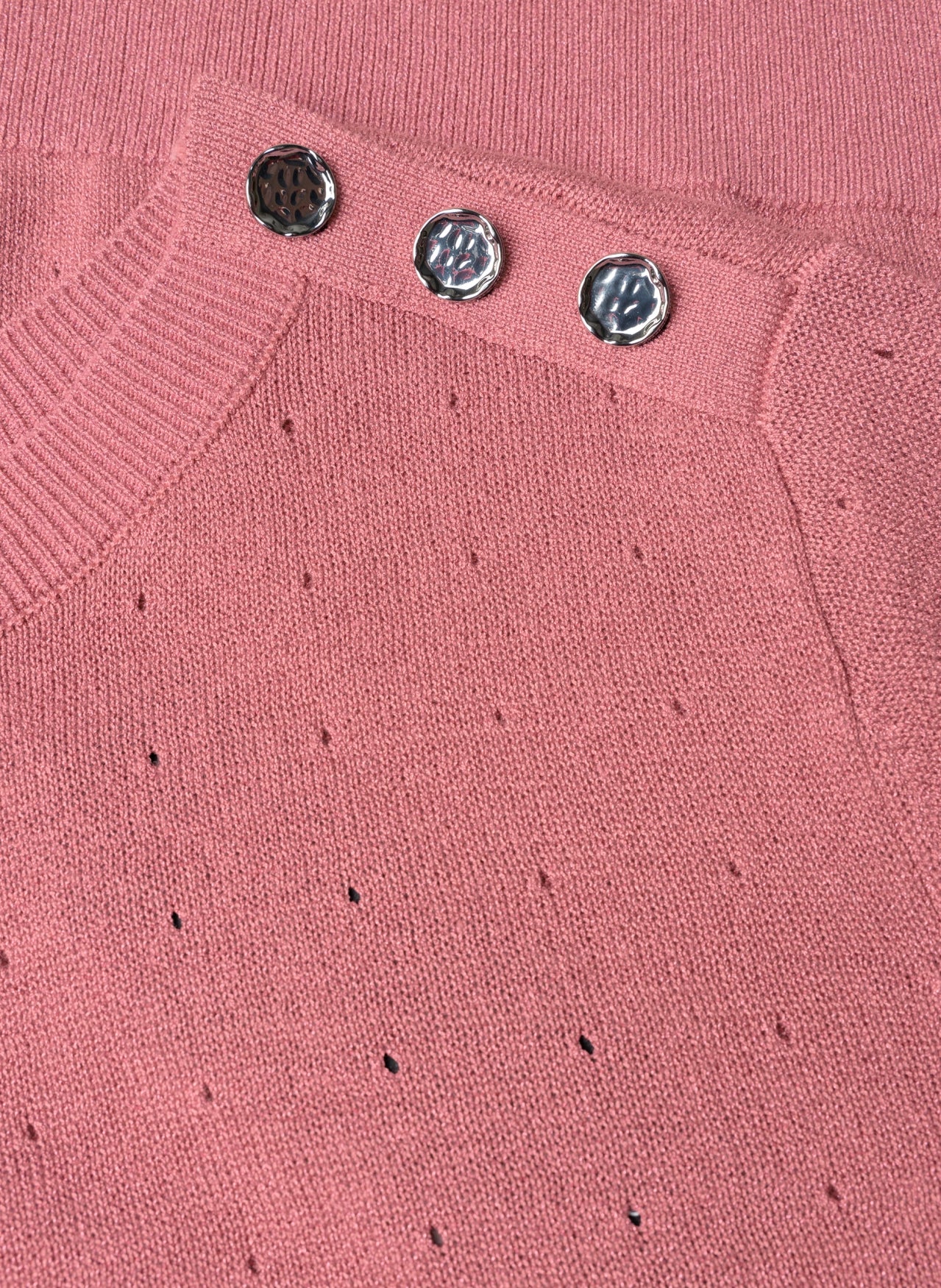 Yest truitje roze met glitter korte mouw model Benjamine dark rose