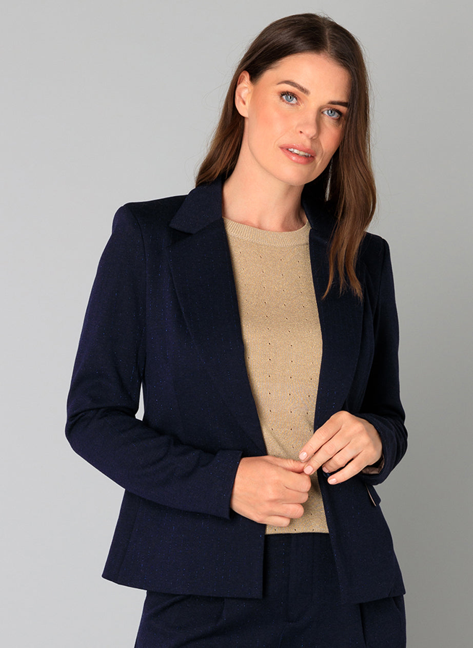 Ydence blazer donker blauw met lurex model Barbara dark navy