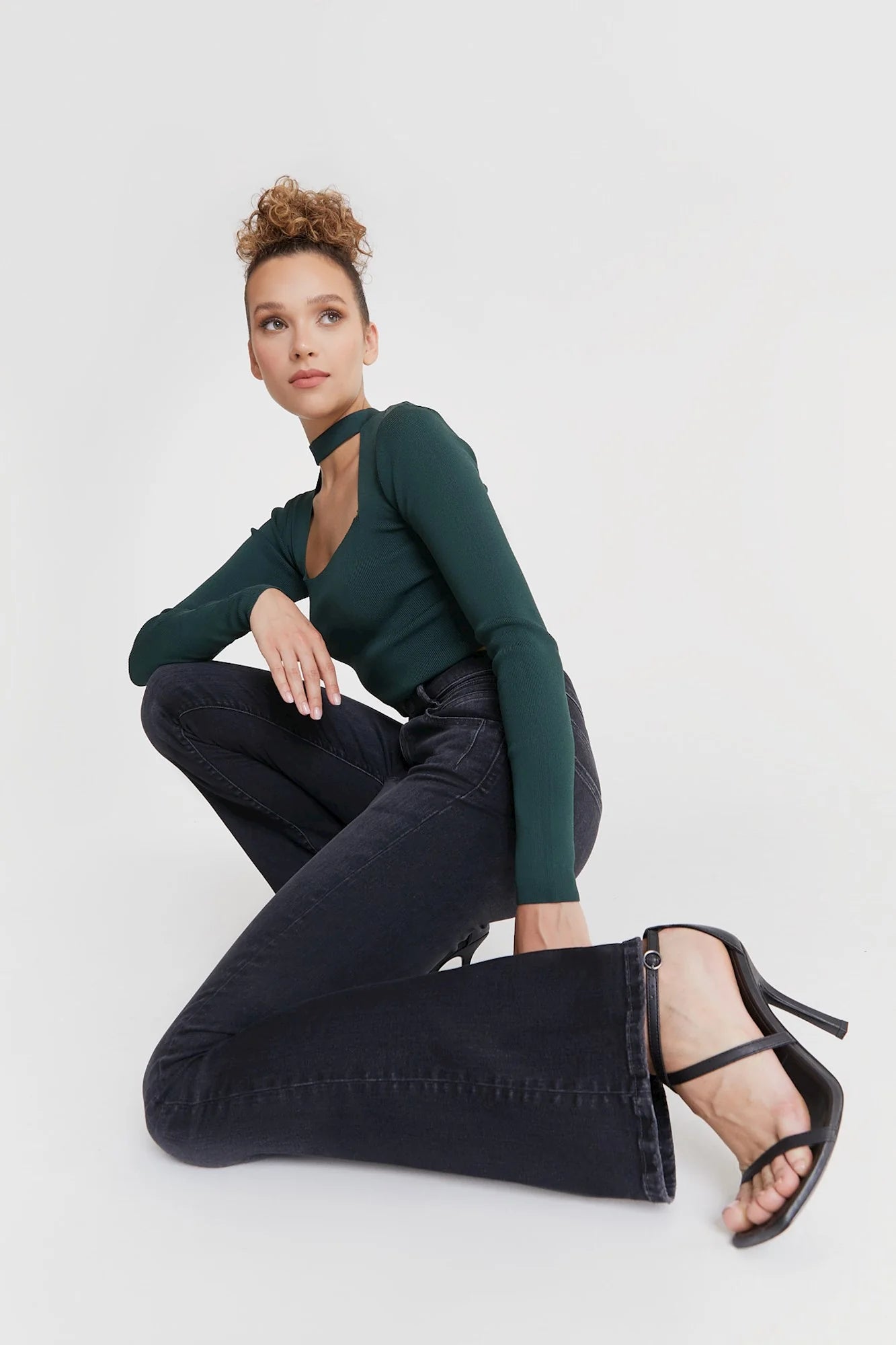 COJ jeans matilda zwart flare model lengte 30 vintage black