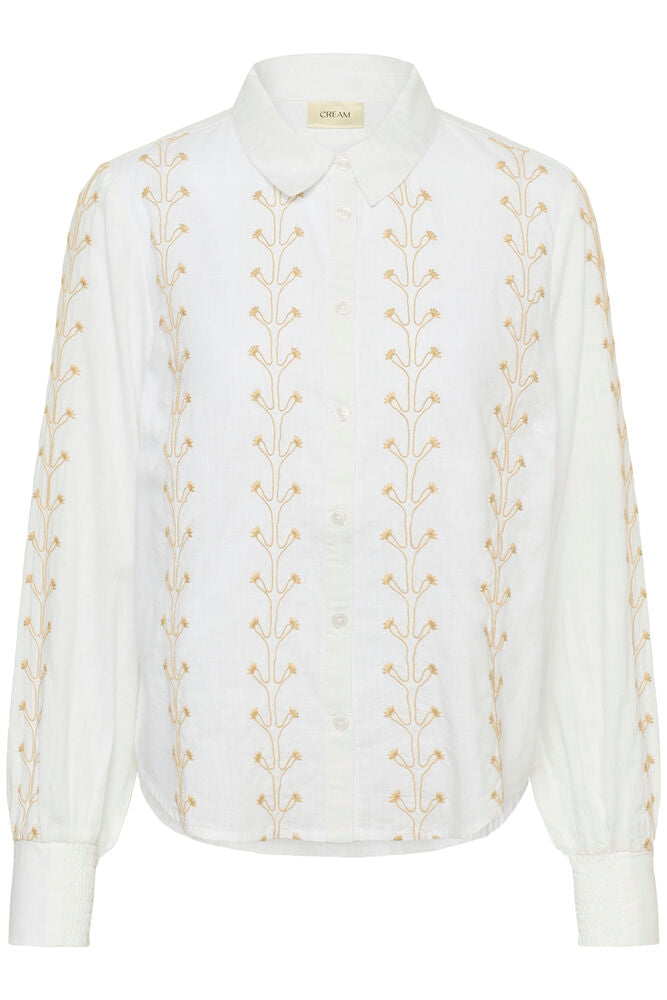 Cream blouse snow white met zand borduursel model CRtracy shirt