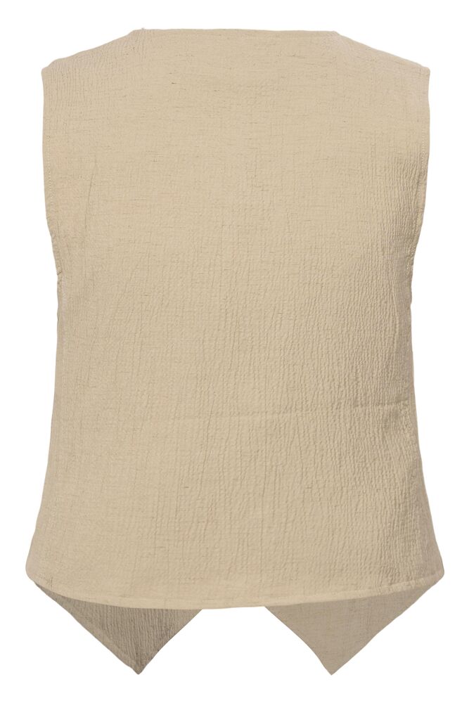 Cream gilet CRalva top travertine melange nature