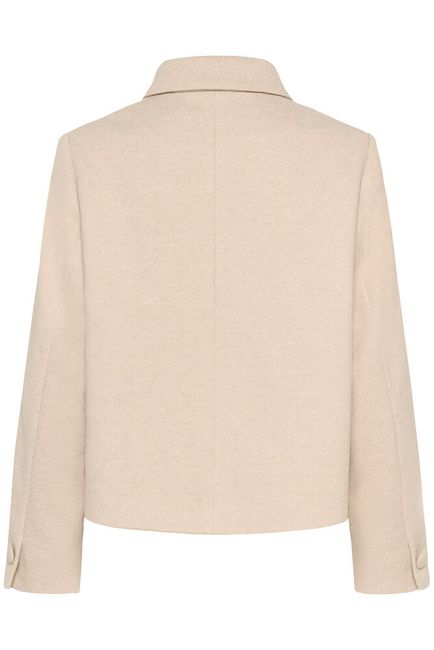 Cream jasje beige gemeleerd model CRcessie short coat savannah tan melange