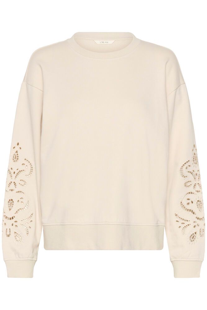 Cream sweater beige model CRjosie sweatshirt ancient scroll