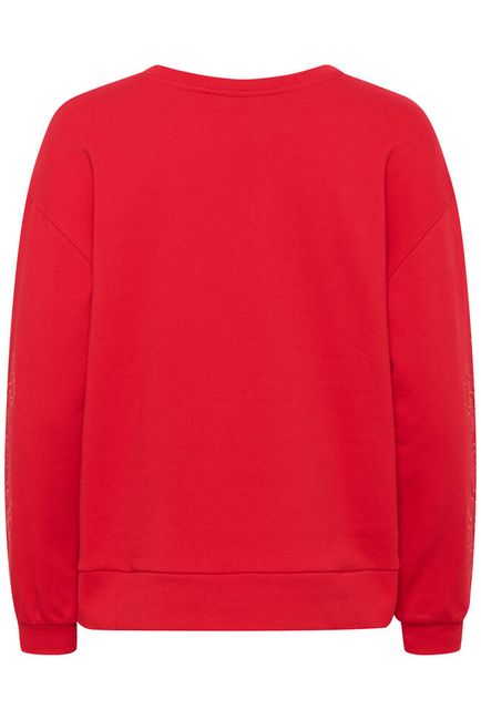 Cream sweater rood model CRjosie sweatshirt toreador