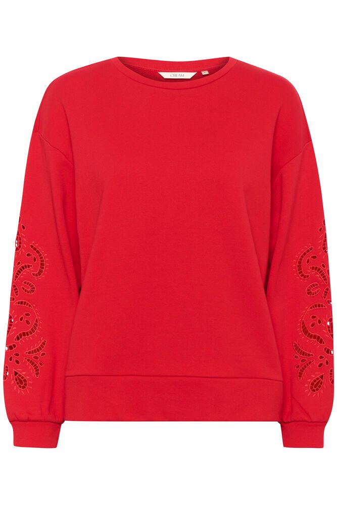 Cream sweater rood model CRjosie sweatshirt toreador