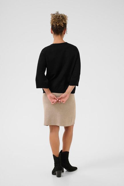 Cream trui zwart driekwart mouw model CRdela black deep